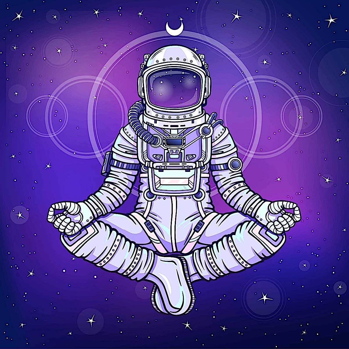 Buddha Weekly Astronaut meditating dreamstime l 119216744 Buddhism