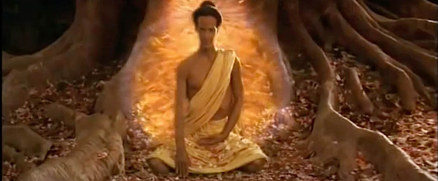 Keanu Reeves stars as Shakyamuni Buddha in the movie Little Buddha