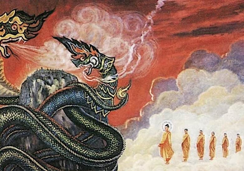 Buddha and the dragon.