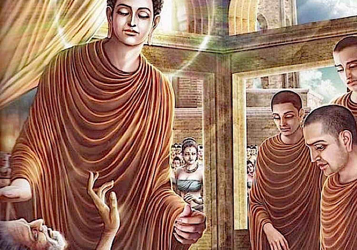 Buddha tending the sick.