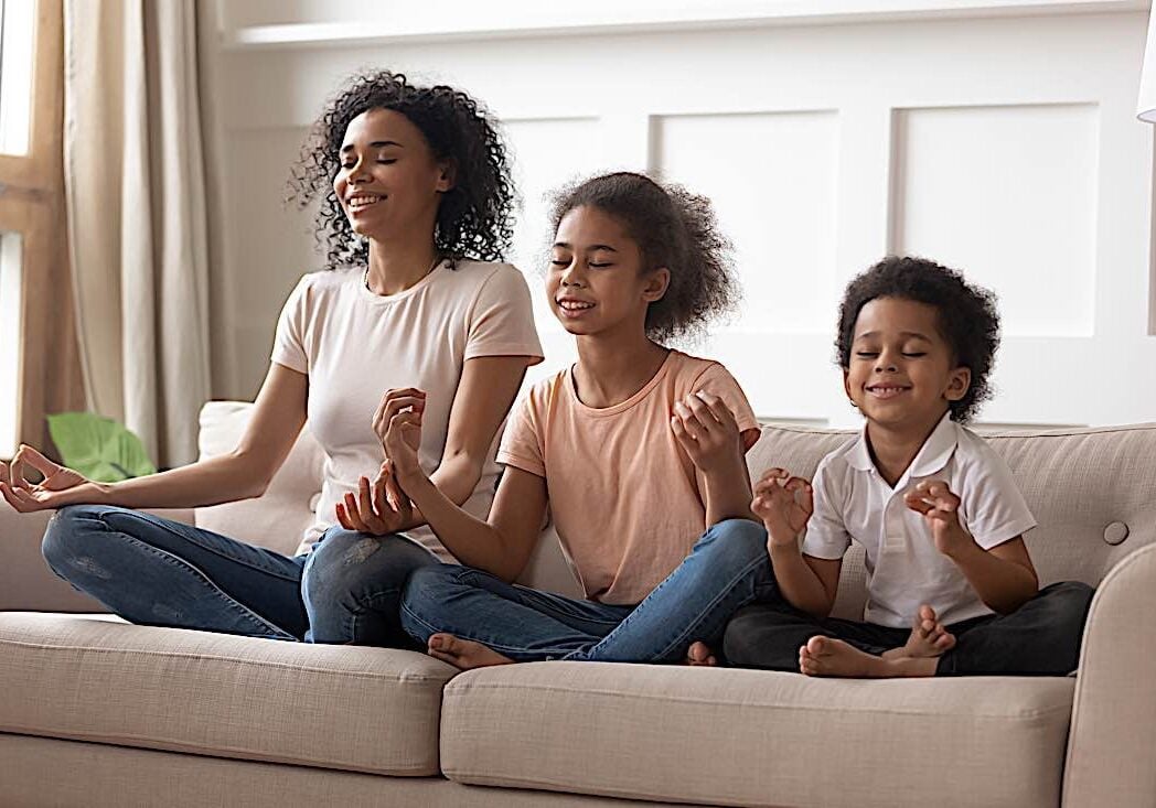 Family meditation. Children can benefit from meditation.