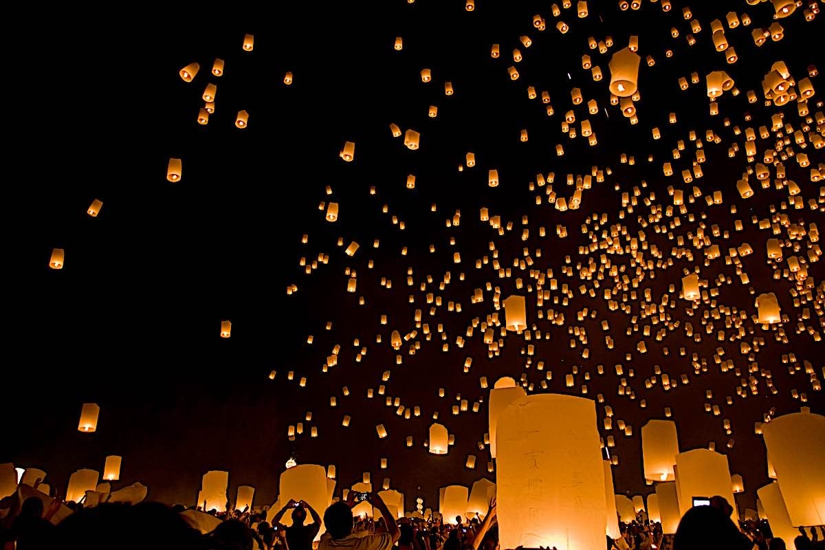 Buddha Weekly Lantern festival Buddhism Loy Krathong Buddhist festivals are held once a year all over Thailand dreamstime m 30519579 Buddhism