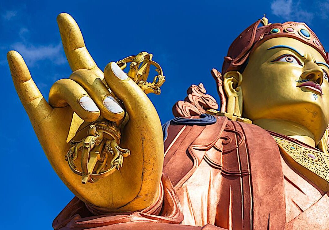 Padmasambhava giant statue at Guru Rinpoche temple.