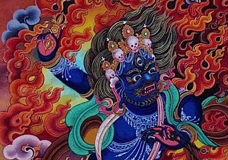 The fearsome power of great Vajrapani, who is always ready to "beat down" the obstacles to our practice.