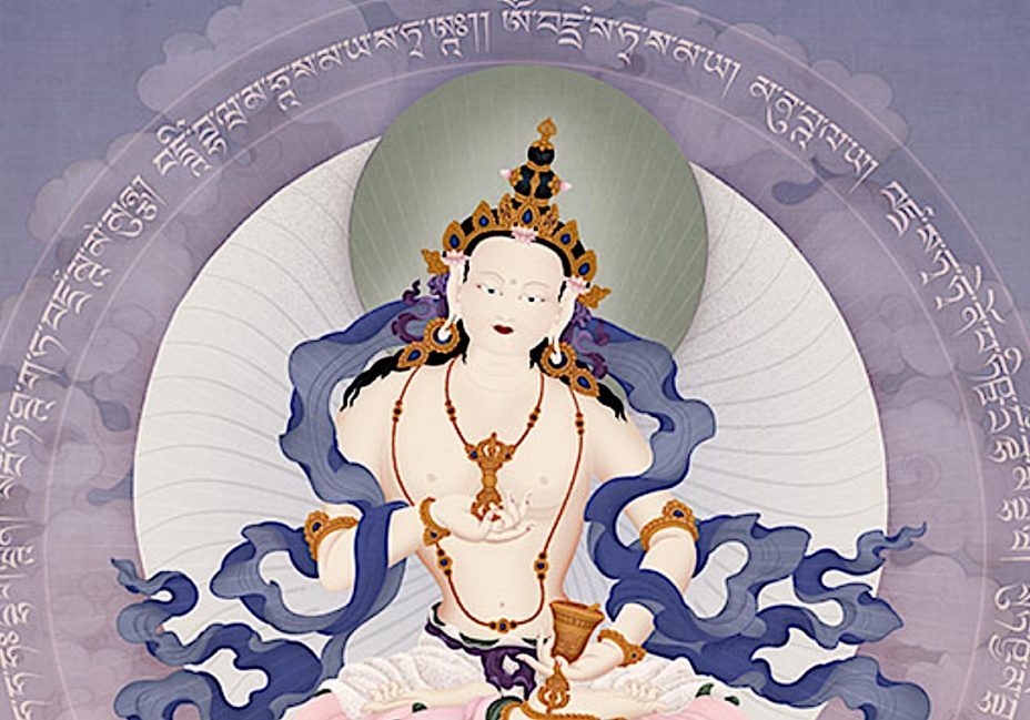 Vajrasattva, a detail from art by Jampay Dorje (Ben Christian.)