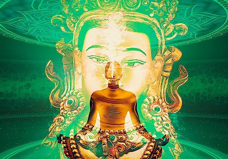 From Buddha Weekly's Vajrasattva visualization video (embedded below) — one of the many "yogas" we engage in with our Yidam practice is self-generation as our chosen Buddha form.