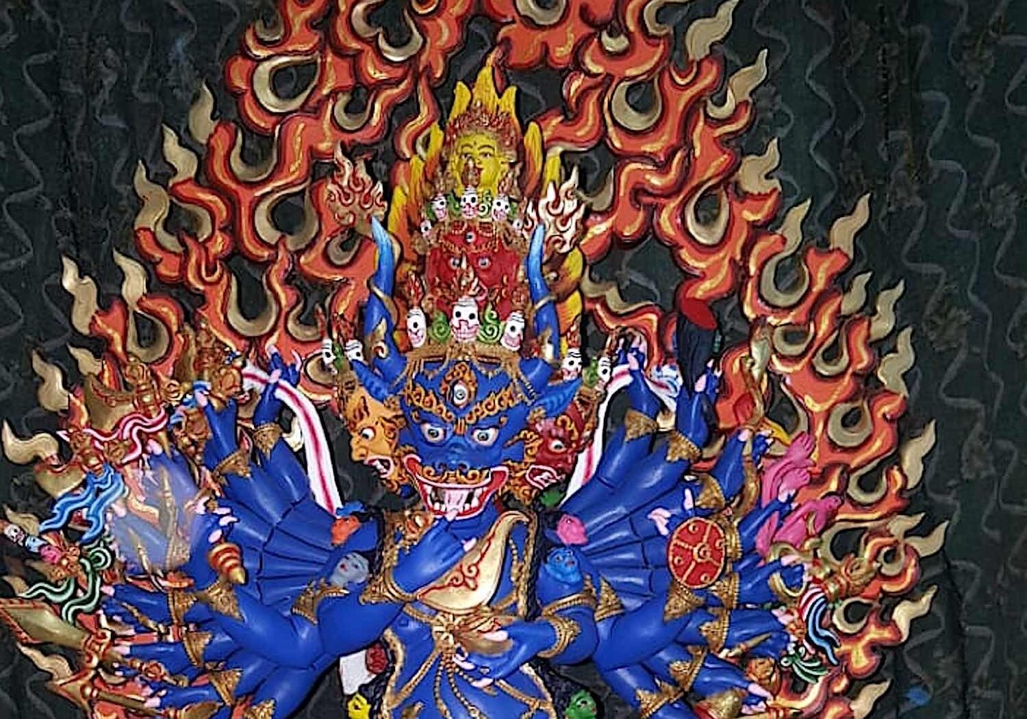 Stunning master crafted and painted statue of Yamantaka by Nepal's Best Statues.