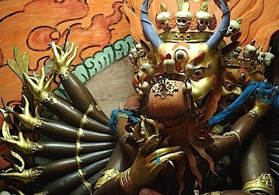 According to some accounts, one of the reasons then-President Richard Nixon denied aid to Tibet was an image of Yamantaka in union with his Wisdom Consort. The horns might have been too much for that era, but equally the "sex" played a role.