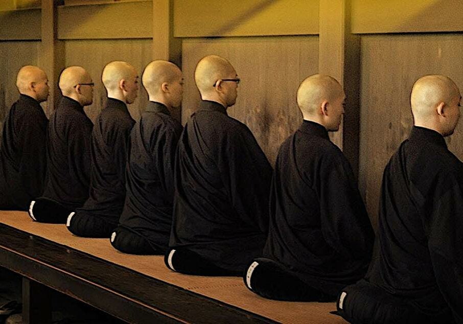 Zazen, silent sitting meditation — clasically, facing a blank wall — is, to some people synonymous with Zen.