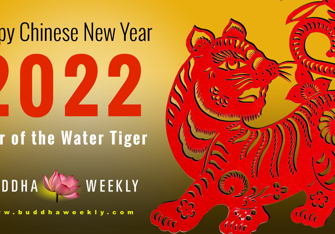 Happy Chinese New Year 2022 Year of the Water Tiger from your friends the Editors, Writers, Video Editors, and Designers at Buddha Weekly! May you have an auspicious, healthy, happy year!