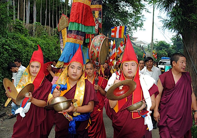 Saga Dawa, the most sacred day of the year, celebrated in a march at Gantok in Sikkhim.