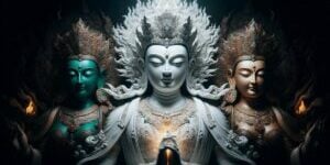 The Three Supremes in Marpa Lotsawa's lineage are Vajrasattva, Tara and Usnisha Vijaya Namgyalma.