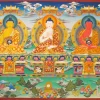 Five Dhyani Buddhas beautiful horizontal